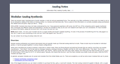 Desktop Screenshot of analognotes.com