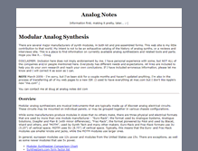 Tablet Screenshot of analognotes.com